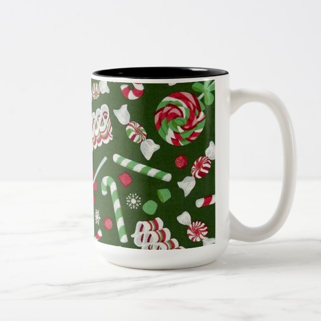 Sweet Christmas Candy Pattern Mug (Right)