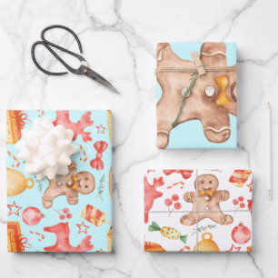 Sweet Christmas Cookies and Candies    Wrapping Paper Sheets