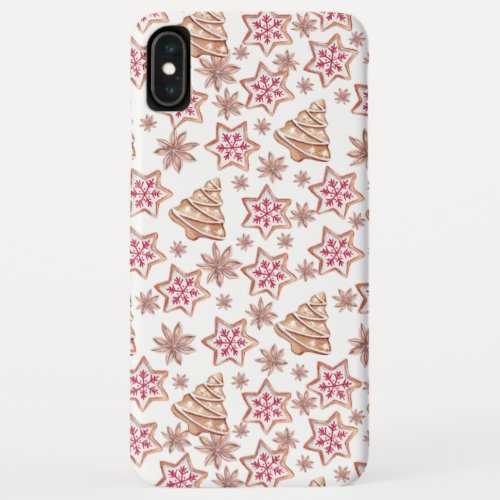 Sweet Christmas Cookies Pattern iPhone XS Max Case