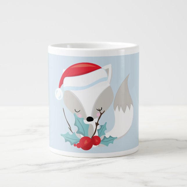 Sweet Christmas Fox Giant Coffee Mug (Front)