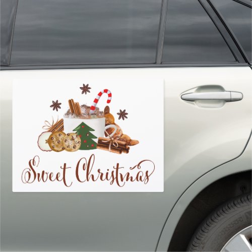 Sweet Christmas Frappuccino Cookie Cinnamon Art Car Magnet