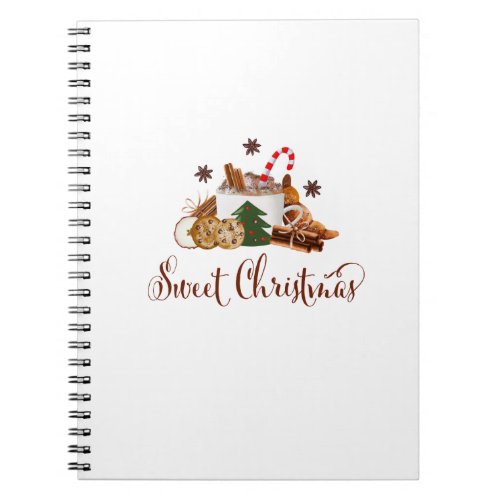 Sweet Christmas Frappuccino Cookie Cinnamon Art Notebook