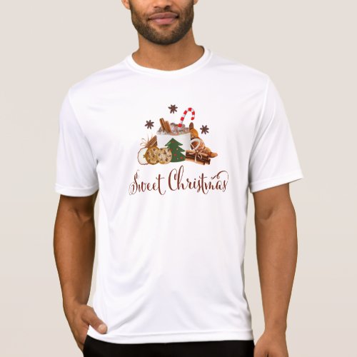 Sweet Christmas Frappuccino Cookie Cinnamon Art T_Shirt