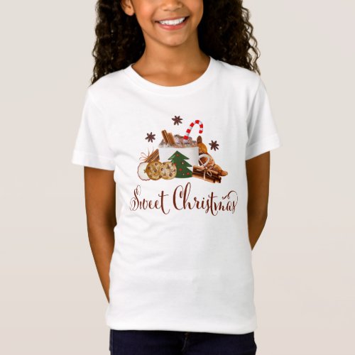 Sweet Christmas Frappuccino Cookie Cinnamon Art T_Shirt