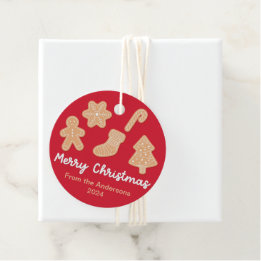 Sweet Christmas Gingerbread Cookies Favor Tags