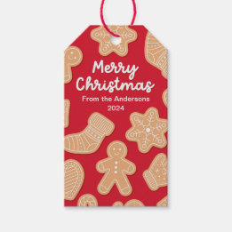 Sweet Christmas Gingerbread Cookies Gift Tags