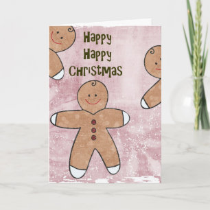 Sweet Christmas Gingerbread Cookies Holiday Card