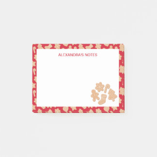 Sweet Christmas Gingerbread Cookies Pattern Post-it Notes