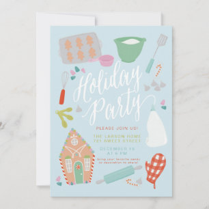 Sweet Christmas holiday baking treats Invitation