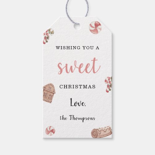 sweet Christmas holiday wishes Treats  Gift Tags