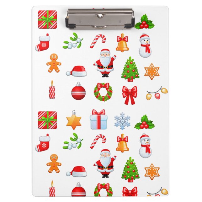 Sweet Christmas Icons Design Clipboard (Front)