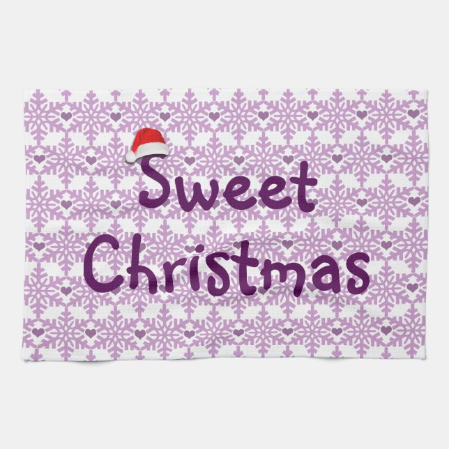 Sweet Christmas Snowflake Pattern Towel (Horizontal)