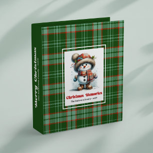 Sweet Christmas snowman holiday kids photo book 3 Ring Binder