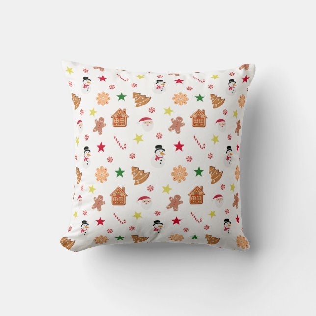 Sweet Christmas Throw Pillow (Front)