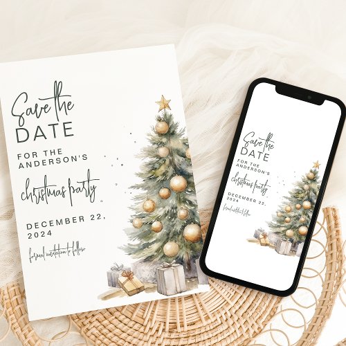 Sweet Christmas Tree  Christmas Party Save The Date