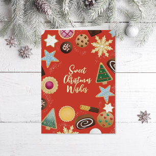 Sweet Christmas Wishes Baking Foil Holiday Card