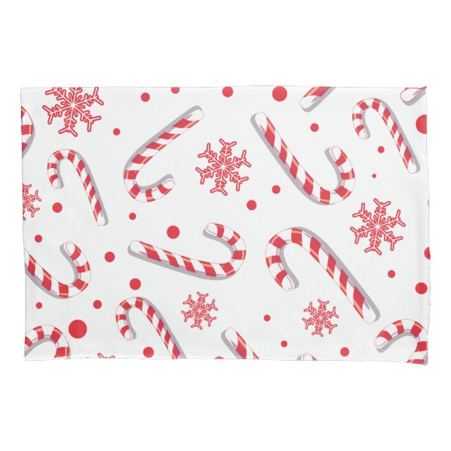 Sweet Christmassy Candy Bar Pattern Pillow Case (Front)