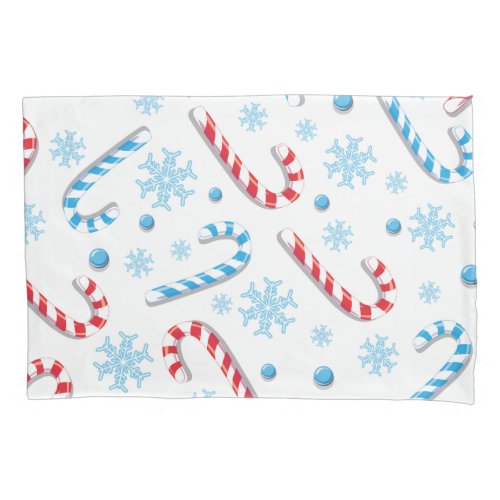 Sweet Christmassy Candy Bar Pattern Pillowcase