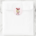 Sweet Cindy Lou Who Portrait Classic Round Sticker | Zazzle