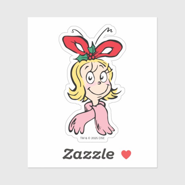 Sweet Cindy Lou Who Portrait Sticker (Sheet)