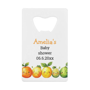 Sweet Citrus Cutie Baby Shower  Credit Card Bottle Opener