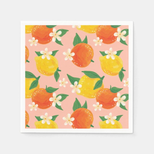 Sweet Citrus Summer Napkin (Front)