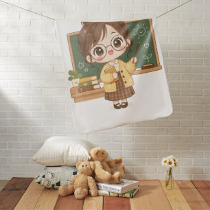 Sweet Classroom Teacher Baby Blanket