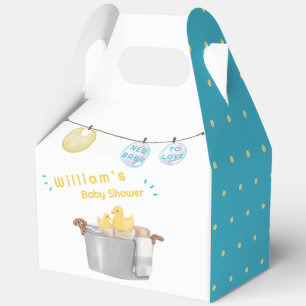 Sweet Clothesline Rubber Duck Baby Shower Favor Boxes