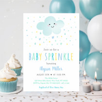 Sweet Cloud Blue Baby Sprinkle Invitation