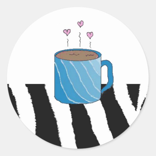 Sweet Coffee Classic Round Sticker