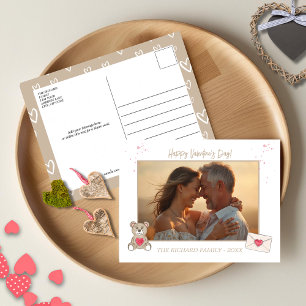 Sweet Coffee colored Photo and Message Holiday Postcard