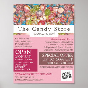 Sweet Collection, Confectionery Supplies Advert Poster