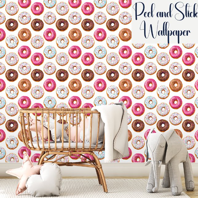 Sweet Coloful Sprinkled Donuts Pattern Wallpaper (Creator Uploaded)