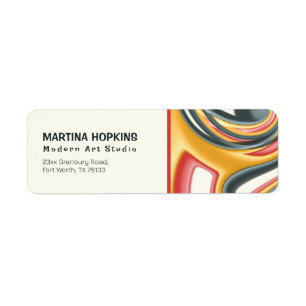Sweet Color Candy Modern Art Return Address Label