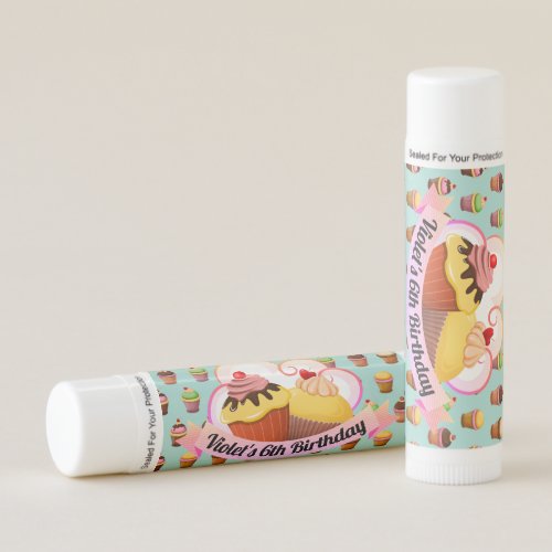 Sweet  Colorful Cupcakes in Assorted  Flavors Lip Balm