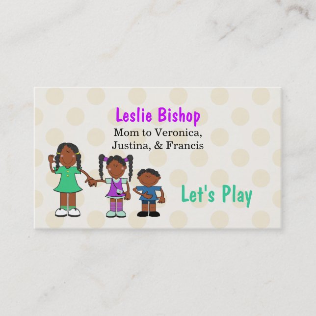 Sweet Colorful Custom Mommy Card (Front)