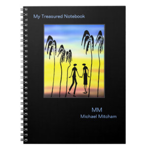 Sweet Colorful Love, Silhouette  Notebook