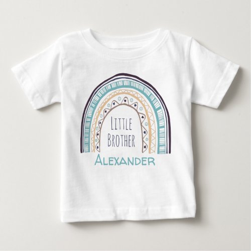 Sweet colorful rainbow little brother baby T_Shirt