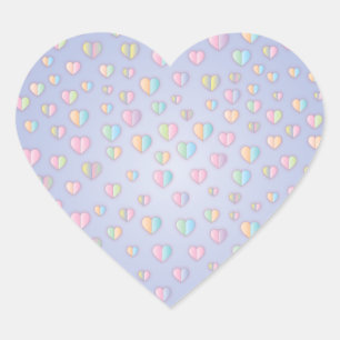 Sweet Colorful Speckles Blank Template Heart Sticker