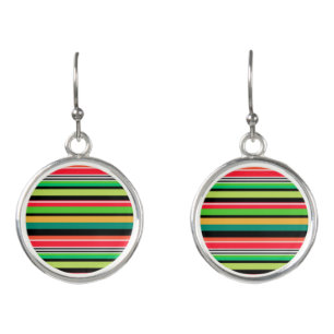 Sweet colorful stripes earrings