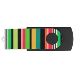 Sweet colorful stripes flash drive