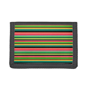 Sweet colorful stripes trifold wallet