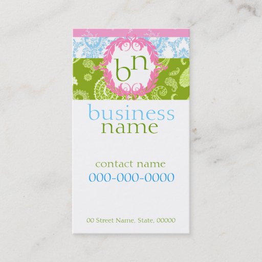 Customizable Sweet Colors Business Card