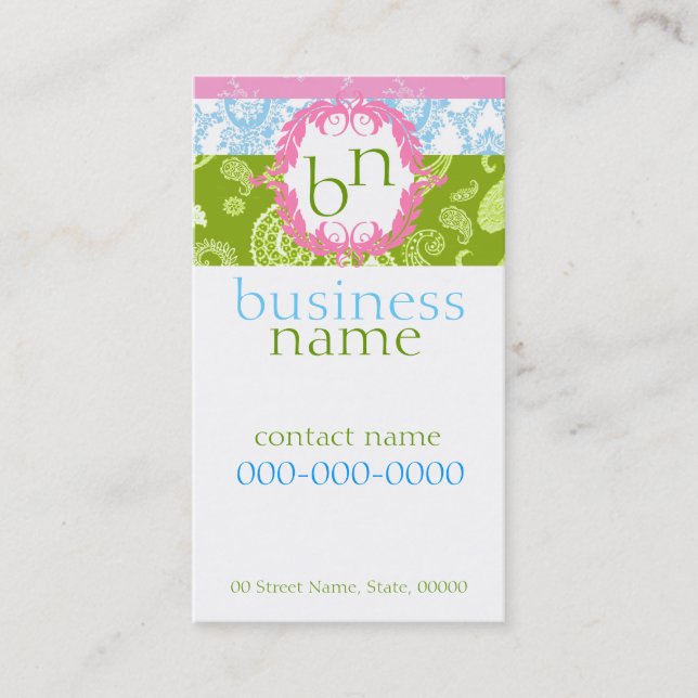 Sweet Colors Business Card (Front)