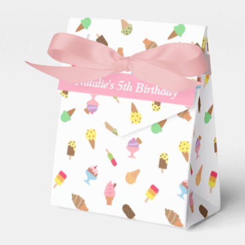 Sweet Colourful Ice Cream Pattern Party Favor Box