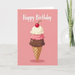 Sweet Cone Birthday Card