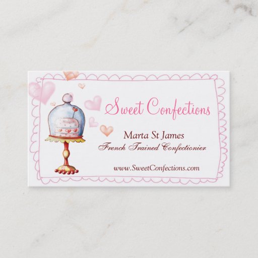 Customizable Sweet Confections Business Cards