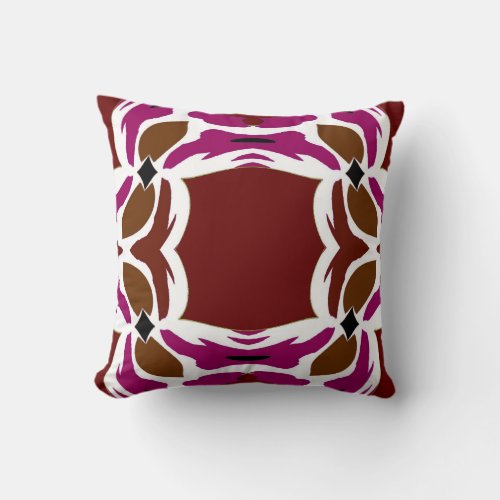 Sweet Connection on WhiteBrownCranberryRed Throw Pillow