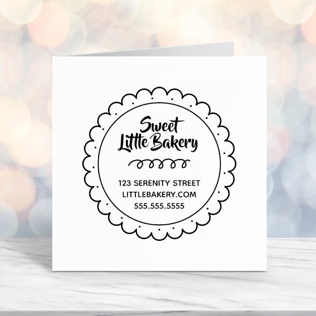 Sweet Cookie Bakery Business Address Self-inking Stamp (Creator Uploaded)