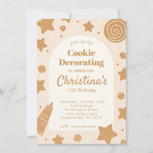 Sweet Cookie Decorating Birthday Invitation